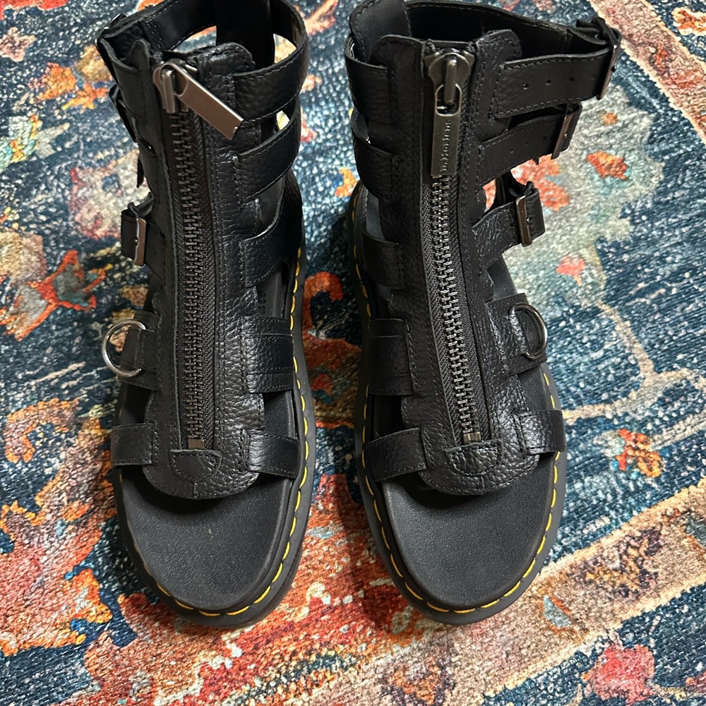 Doc Martens Olson Black Leather Sandals Women's Sizes
